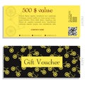 Gift voucher vector coupon template