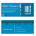 Gift voucher vector coupon template