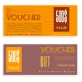 Gift voucher vector coupon template