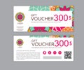 Gift voucher vector design set 5