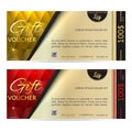 Gift voucher vector illustration coupon template Royalty Free Stock Photo