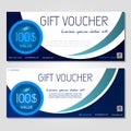 Gift voucher vector illustration coupon template Royalty Free Stock Photo