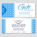Gift voucher vector illustration coupon template for company Royalty Free Stock Photo