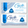 Gift voucher vector illustration coupon template for company