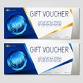 Gift voucher vector illustration coupon template for company