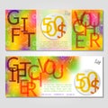 Gift voucher vector illustration coupon template for company