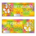 Gift voucher vector illustration coupon template for company