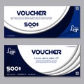 Gift voucher vector illustration coupon template for company.