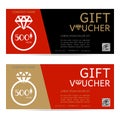 Gift voucher vector Valentine's Day, diamond ring illustration Royalty Free Stock Photo