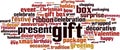Gift word cloud Royalty Free Stock Photo