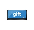 Gift word on computer keyboard keys button