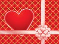 Gift wrapper with red valentine