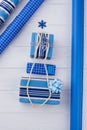 Gift wrapping composition. Royalty Free Stock Photo