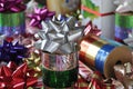 Gift wrapping supplies Royalty Free Stock Photo