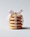 Giftable Cookie Stack in Minimalist Composition for Branding and Packaging Use Royalty Free Stock Photo