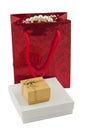 Giftbag and two boxes Royalty Free Stock Photo