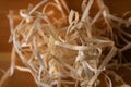 Giftbox filler closeup, decorative shredded straw - Image