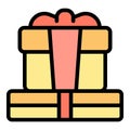 Giftbox icon vector flat