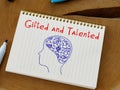 Gifted And Talented phrase on the page