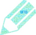Gifted Word Cloud Royalty Free Stock Photo