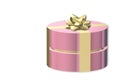 Pink gift box top view Royalty Free Stock Photo