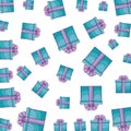 gifts boxes presents pattern