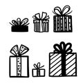 Gifts. Christmas vector clipart Royalty Free Stock Photo
