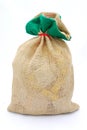 Gifts in gunny sack Royalty Free Stock Photo