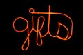 Gifts Neon Sign Royalty Free Stock Photo