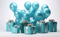 gifts that are opened by blue balloons