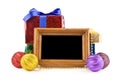 Gifts and photo Royalty Free Stock Photo