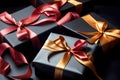 Gifts of the Season: Christmas Present Backgrounds Crafted for Festive Joy Royalty Free Stock Photo