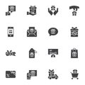 Gifts vector icons set Royalty Free Stock Photo