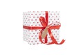 Giftwrapped present isolated Royalty Free Stock Photo