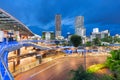 Gifu City, Japan Cityscape from Nobunaga Plaza at Night Royalty Free Stock Photo