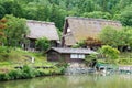 Hida Folk Village. a famous open-air museum and historic site in Takayama, Gifu, Japan Royalty Free Stock Photo