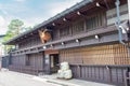 Sake Brewery at Hida Furukawa Old Town. a famous historic site in Hida, Gifu, Japan