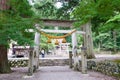Shirakawa Hachiman shrine in Shirakawago, Gifu, Japan. a famous historic site