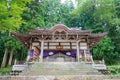 Shirakawa Hachiman shrine in Shirakawago, Gifu, Japan. a famous historic site