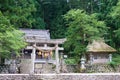 Shirakawa Hachiman shrine in Shirakawago, Gifu, Japan. a famous historic site
