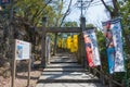 Approach to Gifu Castle on Mount Kinka Kinkazan in Gifu, Japan.