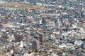 Beautiful scenic view from Gifu Castle on Mount Kinka Kinkazan in Gifu, Japan.