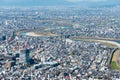 Beautiful scenic view from Gifu Castle on Mount Kinka Kinkazan in Gifu, Japan.