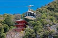 Mount Kinka Ropeway in Gifu, Japan. The line, opened in 1955, climbs Mount Kinka, linking Gifu Park