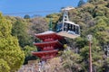 Mount Kinka Ropeway in Gifu, Japan. The line, opened in 1955, climbs Mount Kinka, linking Gifu Park and top of Mt. Kinka