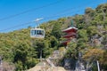 Mount Kinka Ropeway in Gifu, Japan. The line, opened in 1955, climbs Mount Kinka, linking Gifu Park and top of Mt. Kinka