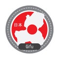 Gifu map. Vector illustration decorative design