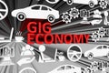 GIG ECONOMY concept blurred background Royalty Free Stock Photo