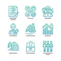 Gig economy icons set