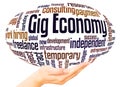 Gig Economy word cloud sphere concept